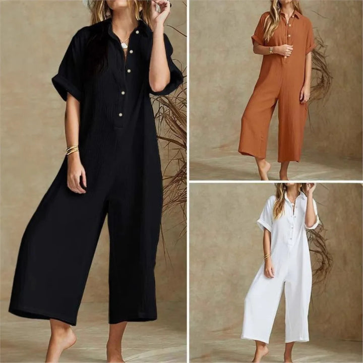 Sienna | Relaxed Button Shirt Jumpsuit