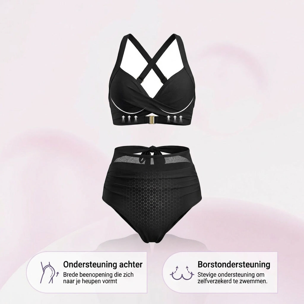 Emma - 2-in-1 High-Waisted Mesh Bikini Set