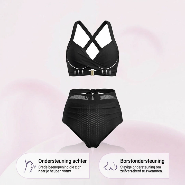 Emma - 2-in-1 High-Waisted Mesh Bikini Set