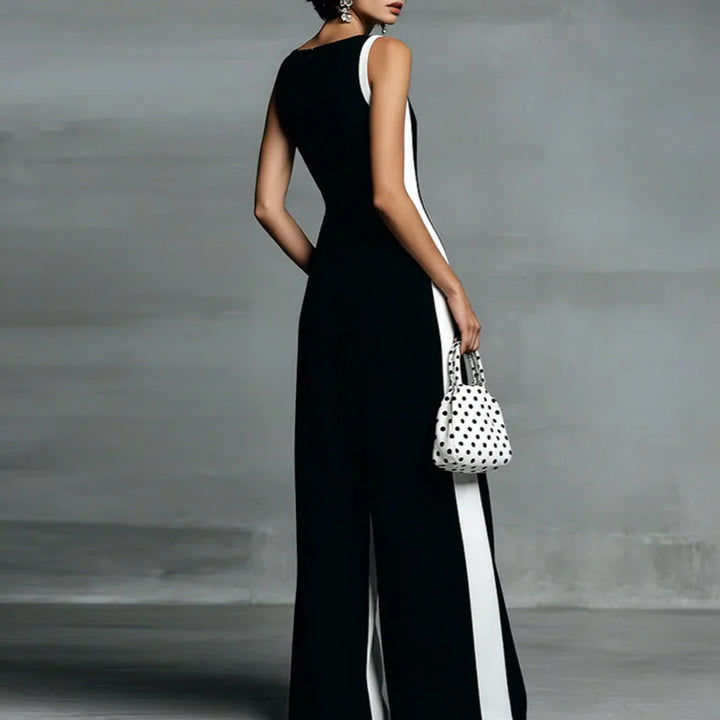 Sophia Striped Print Jumpsuit