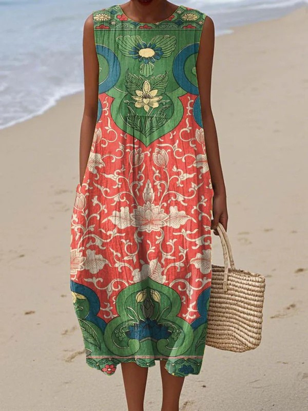 Adeline | Boho Printed Dress