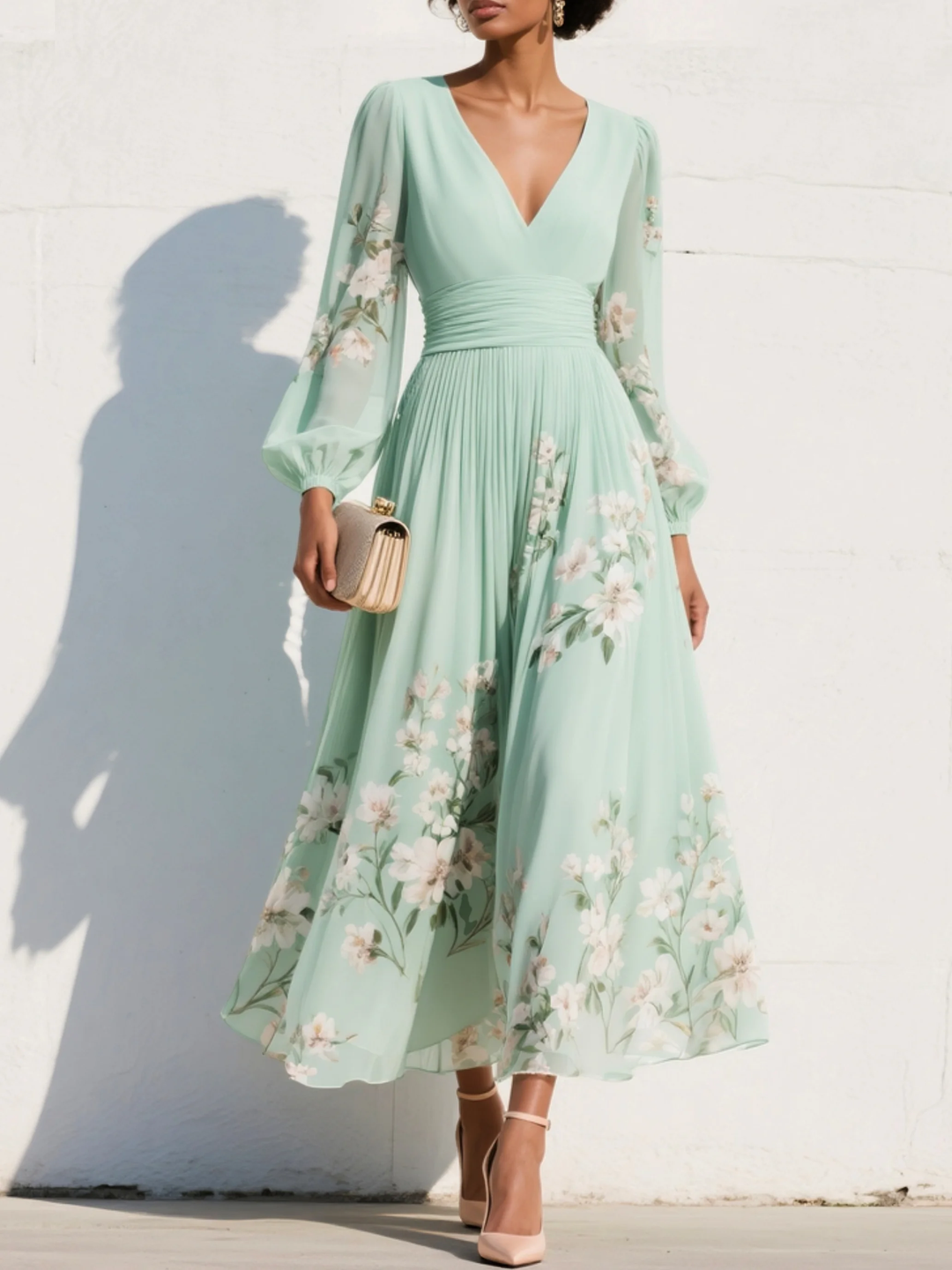 Sarah™ | Spring Bloom Elegance Dress