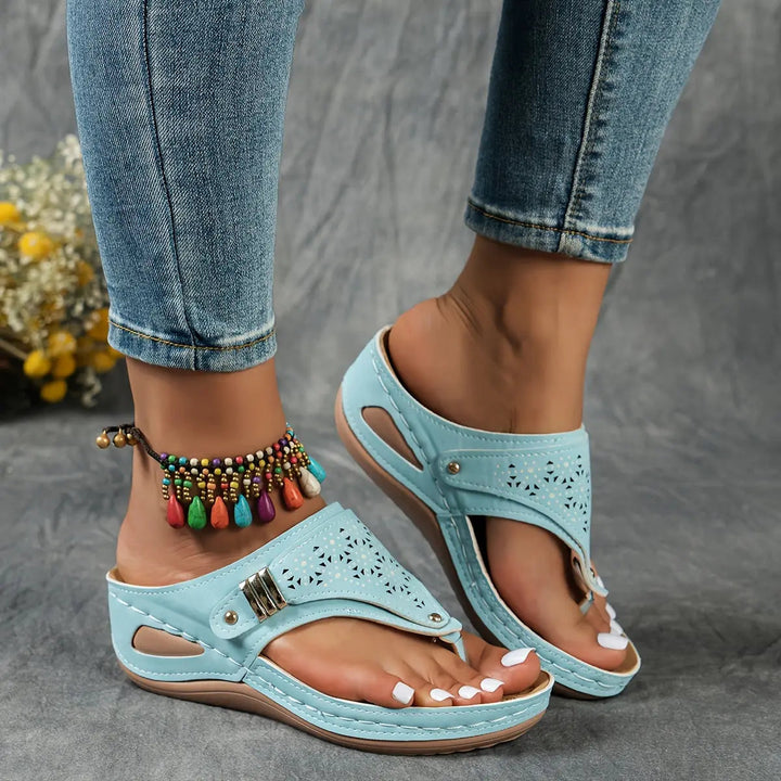 Emy | Wedge Toe-Ring Sandals