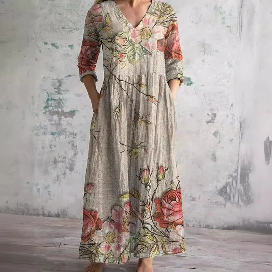 Alice | Floral Print Midi Dress