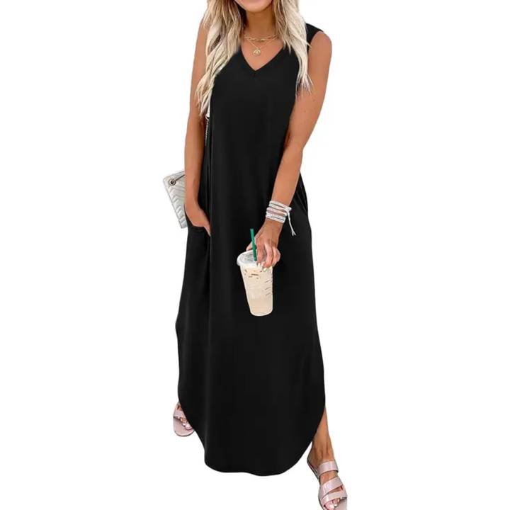 Caspienne™ | Breezy Floral Pocket Maxi Dress