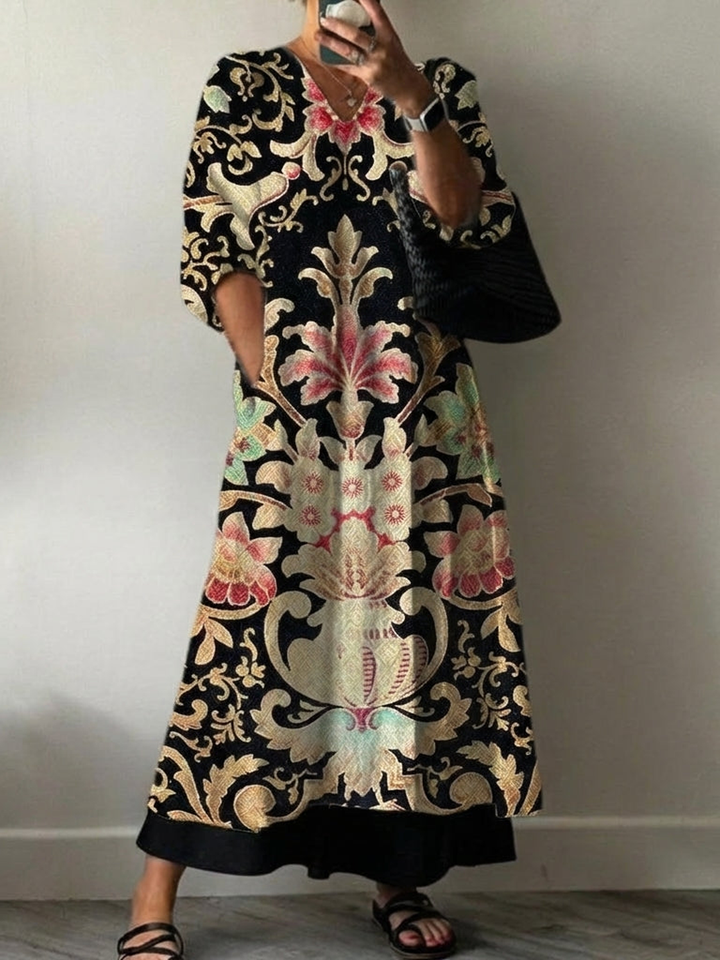 Elegant Dress with Evi Print