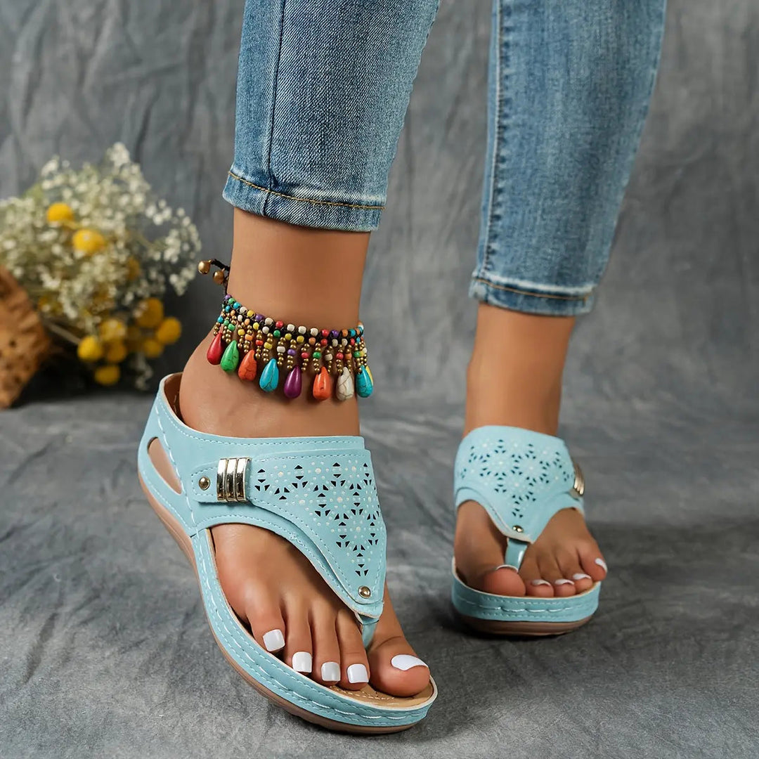 Emy | Wedge Toe-Ring Sandals