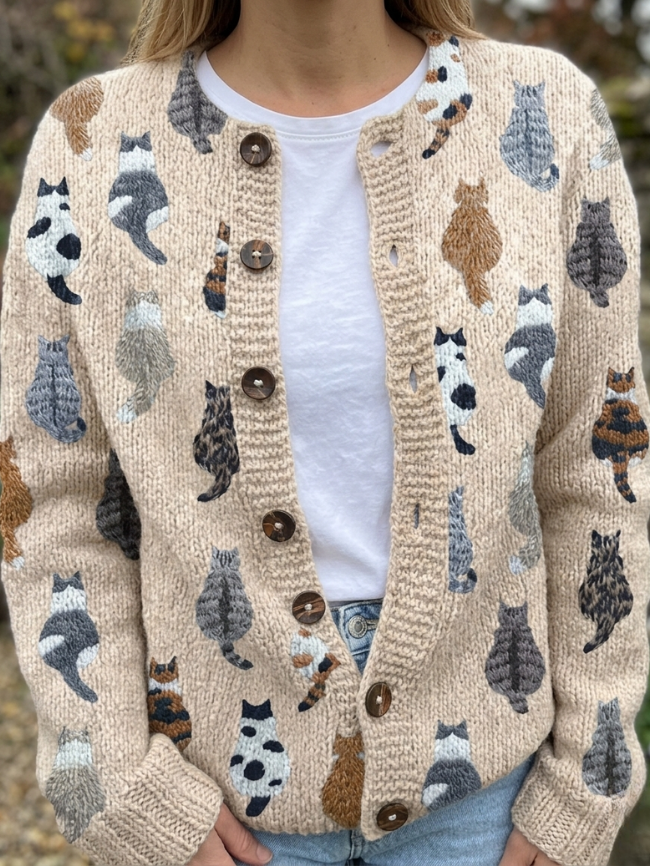 Galerie des Chats Art Cardigan