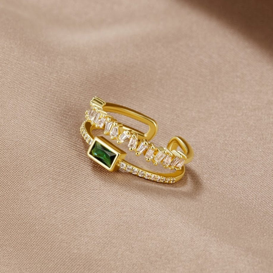 CRYSTELLE – CRYSTAL LAYERED RING