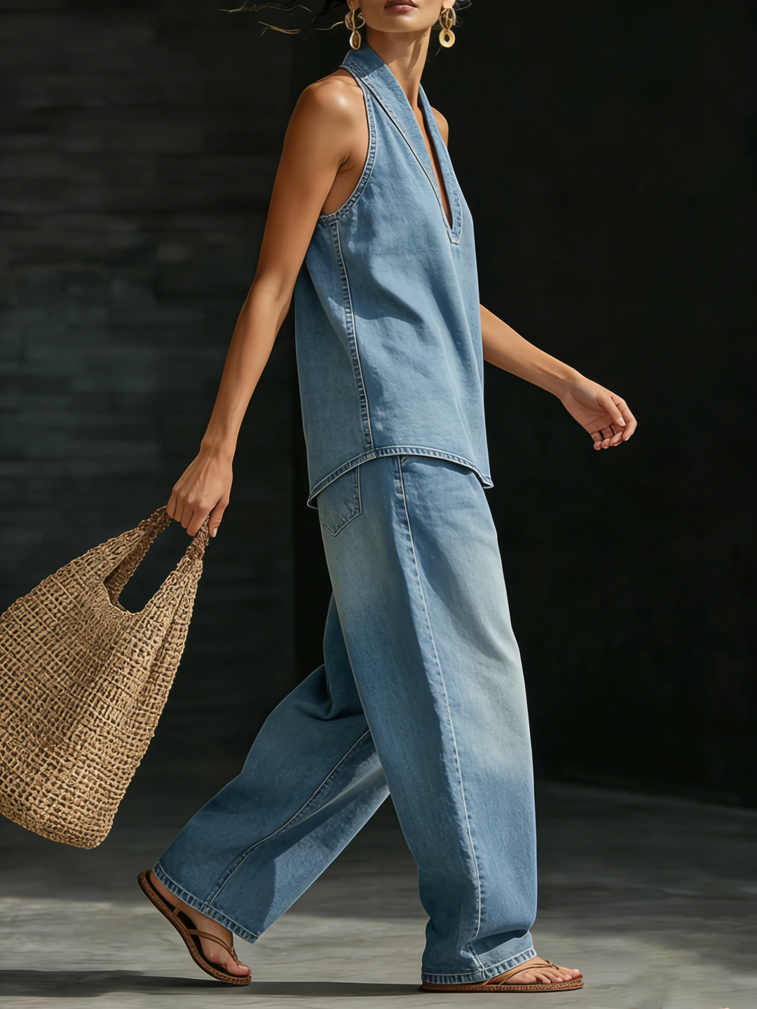 Ava | Soft Denim Set